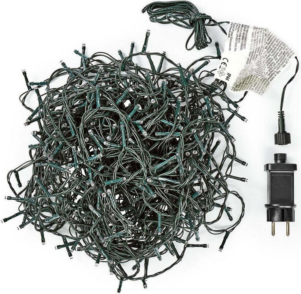 Nedis LICHTERKETTE 180 LED WW AUSSEN, Girlande, Grün, Weiß, Produktbild 