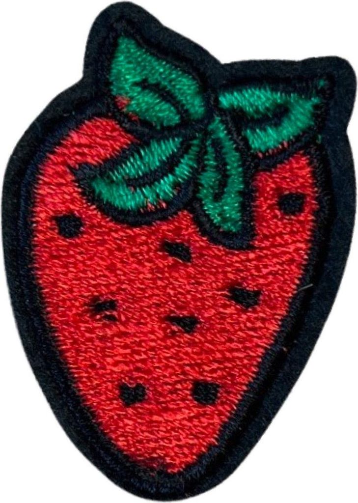 Erdbeer-Sommer-Zaunkönig-Frucht-Emblem-Aufnäher zum Aufbügeln