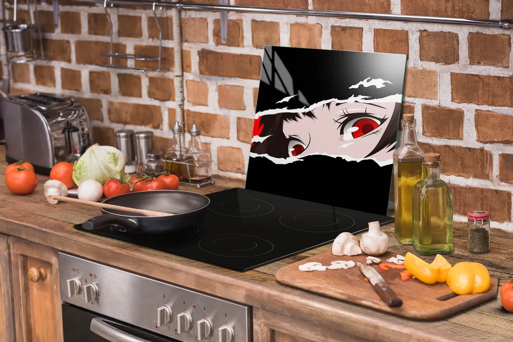 Piastra Copertura Piano Cottura Vetro Temprato Piastra Copri Piano Cottura Vetro Temperato 40x52 Cm: Protezione Antischizzi, Tagliere, Decorazione Per Cucina Copripiano Cottura Bianco Gatto Design