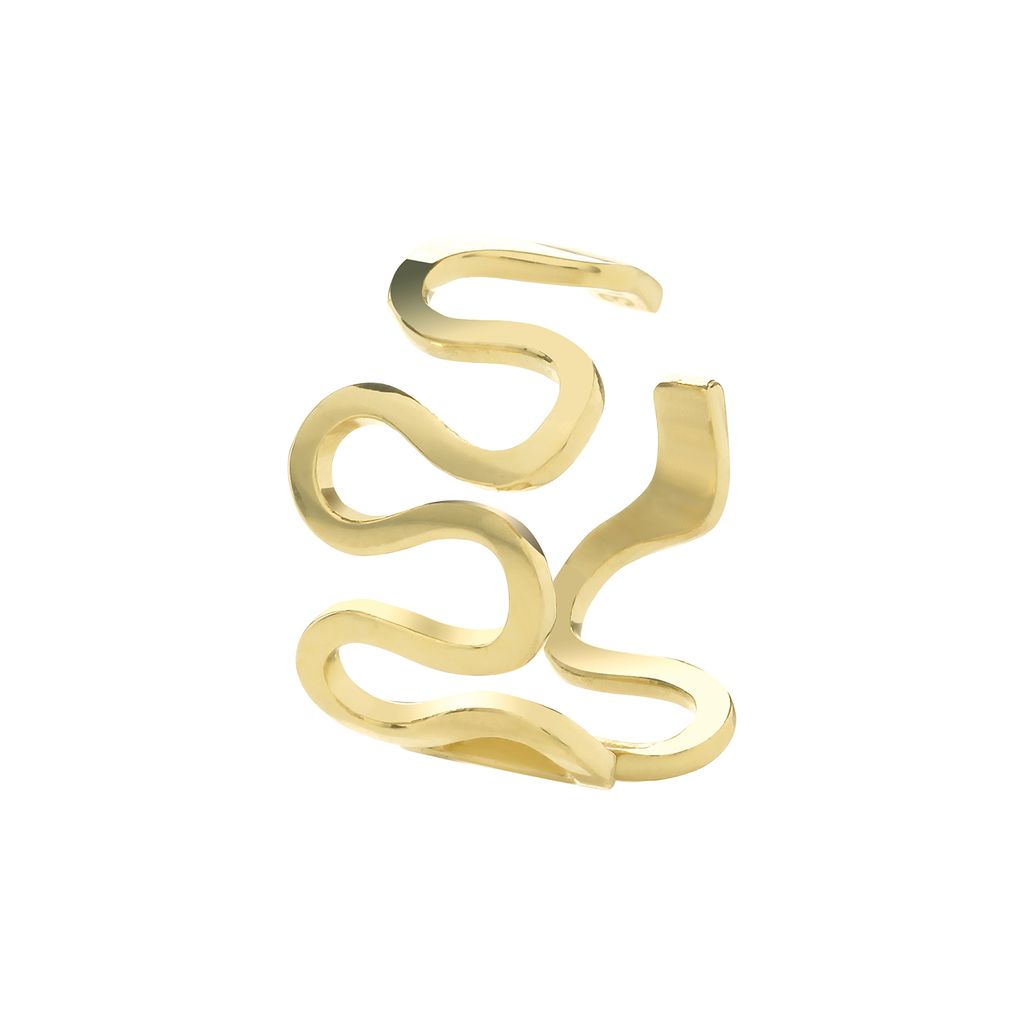 Moderne 9 Karat (375) Gold Damen - Einzel Knorpel Creole - 11mm*4mm; TRS26274