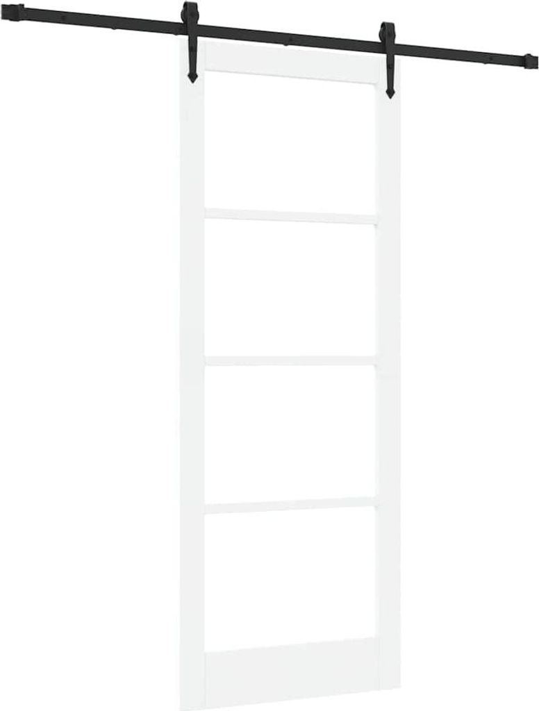 Schiebetür Weiß und Schwarz 83 x 211 cm