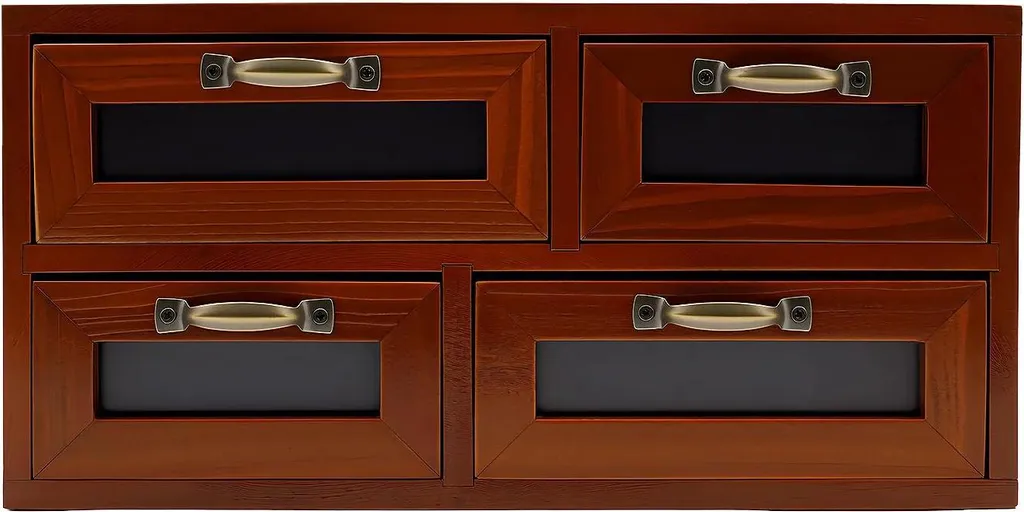 Commode en bois de rangement pour accessoires de couture et bijoux