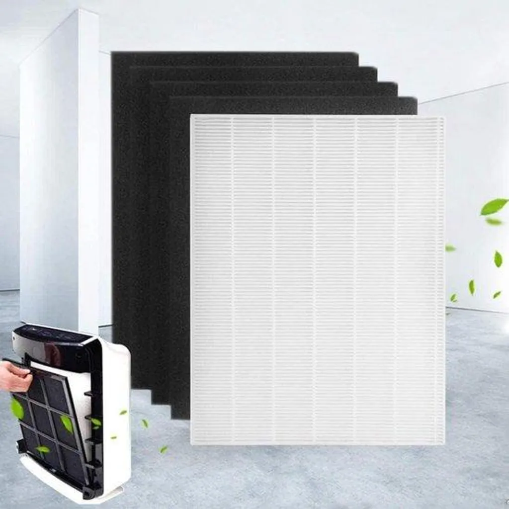 Lot de 4 préfiltres charbon et filtre HEPA de rechange pour air sain