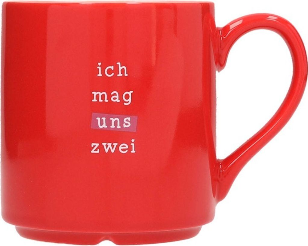 Depesche Porzellanbecher Ich mag uns zwei 300ml Geschenk Tasse