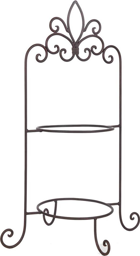 Clayre & Eef Etagere na 2 taniere 38x30x57 cm Hnedé železo Obrázok produktu 