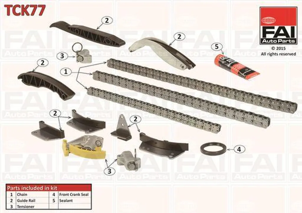 Chaîne de distribution moteur TCK77 compatible Hyundai H1 et Porter
