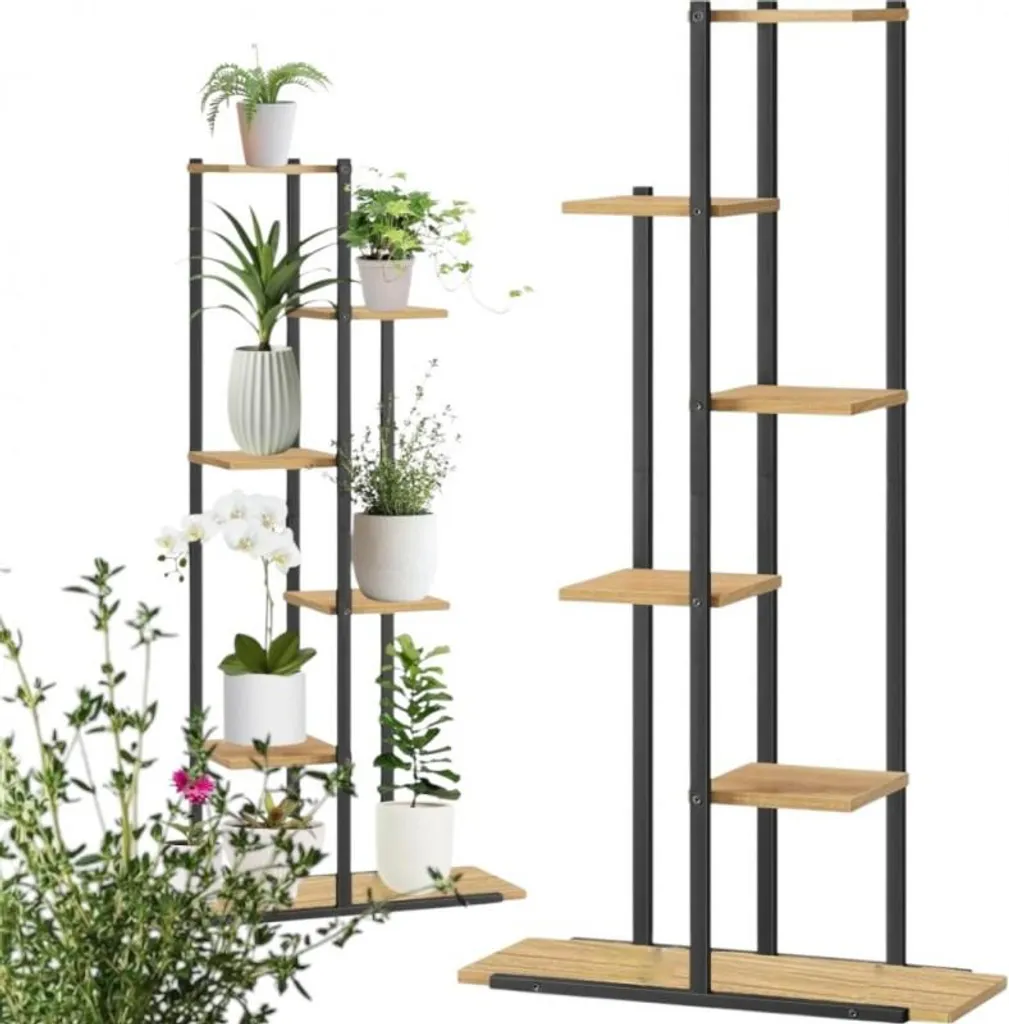 Étagère à Fleurs Flamenco Mystique SZ16JBR - Support en Bois 113x60x20cm
