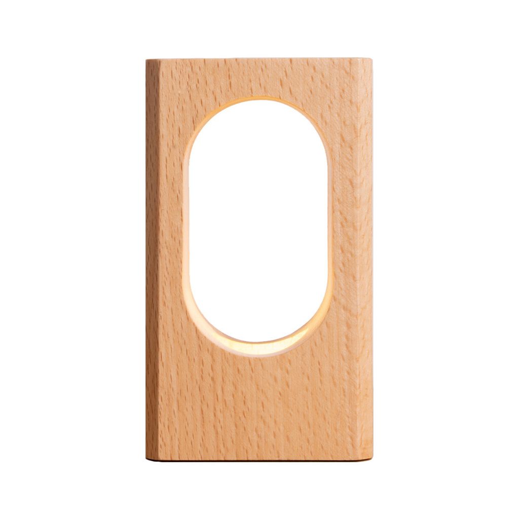 Kreatives Massivholz-LED-Nachtlicht, USB-Stecker, 5 Helligkeitsstufen, Schlafzimmer-Nachttisch-Atmosphäre, Dekoration, Tischlampe, Kinder-Geschenk