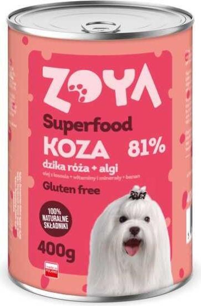 ZOYA Ziegen-Superfood Nassfutter für Hunde, 400 g