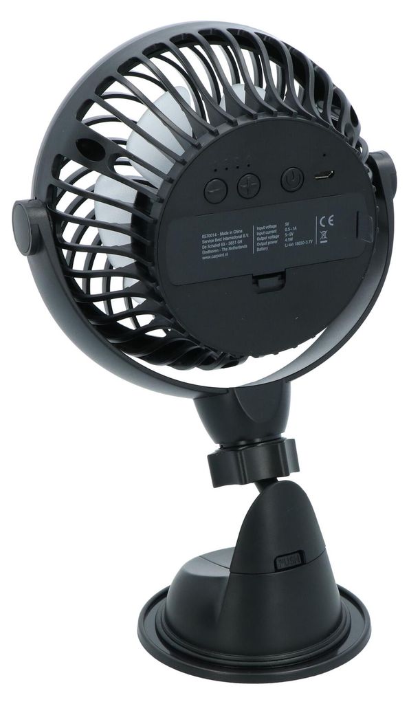 Ventilateur Carpoint rechargeable par USB avec fixation par Image du produit 