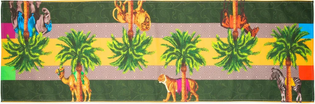 Chemin de Table Excelsa en Coton Imprimé Marrakech Multicolore 45x140 cm