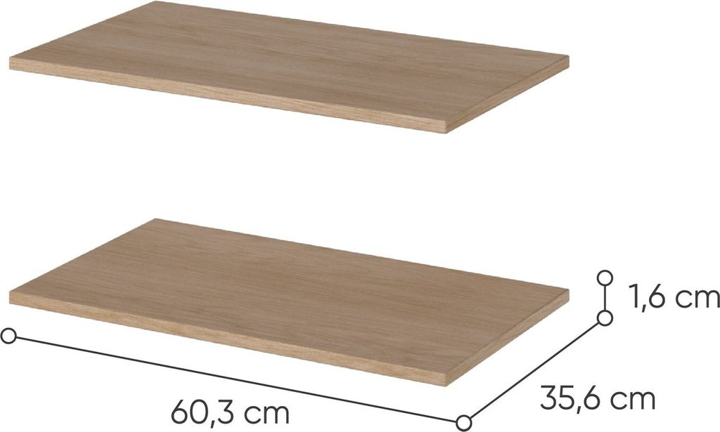Furniture24 Zusätzliche Regale Für Die Kommoden Easy Einlegeboden 2 Stck. Scandi Eiche