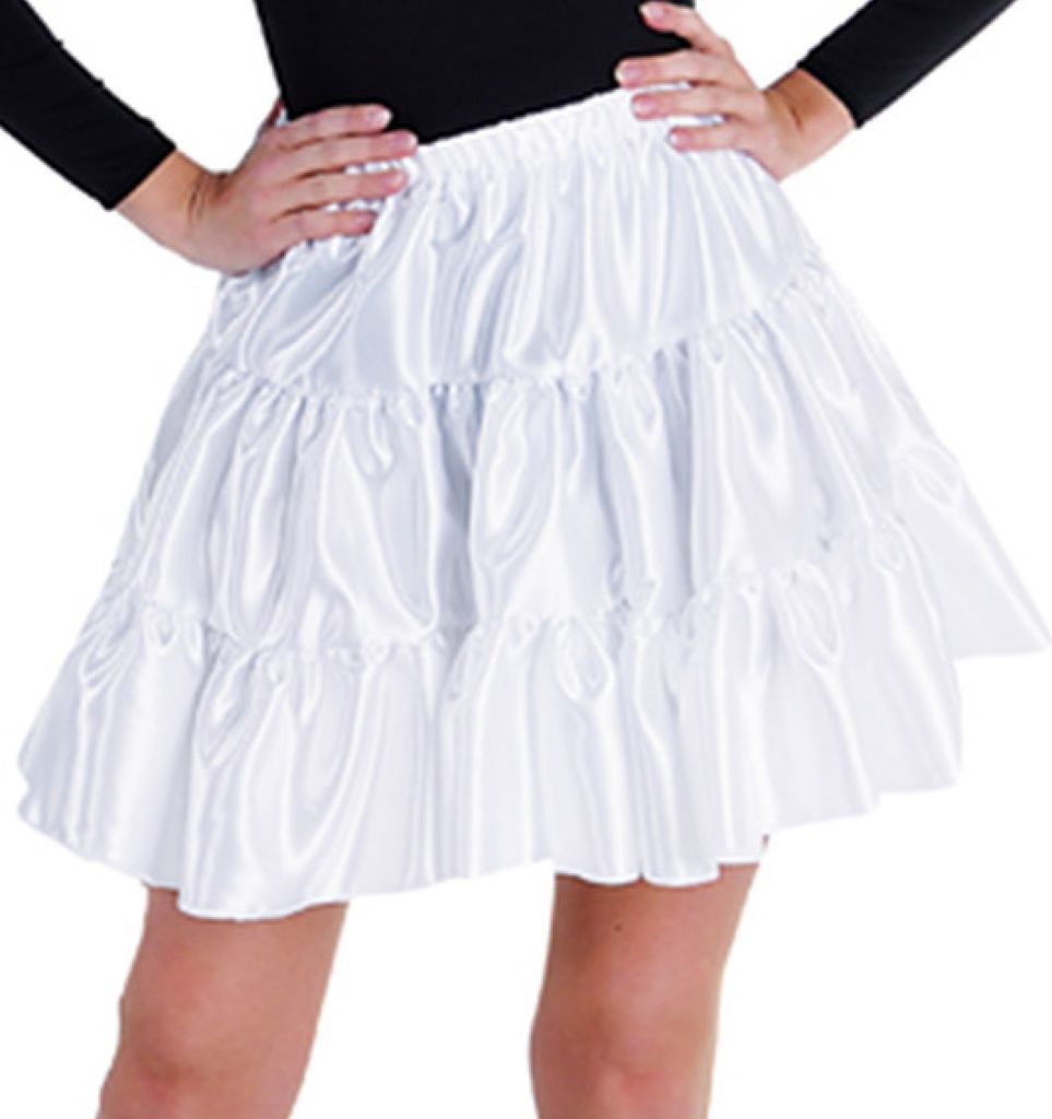 M212001-1-116 weiß Kinder Satin Rock-Petticoat Gr.116
