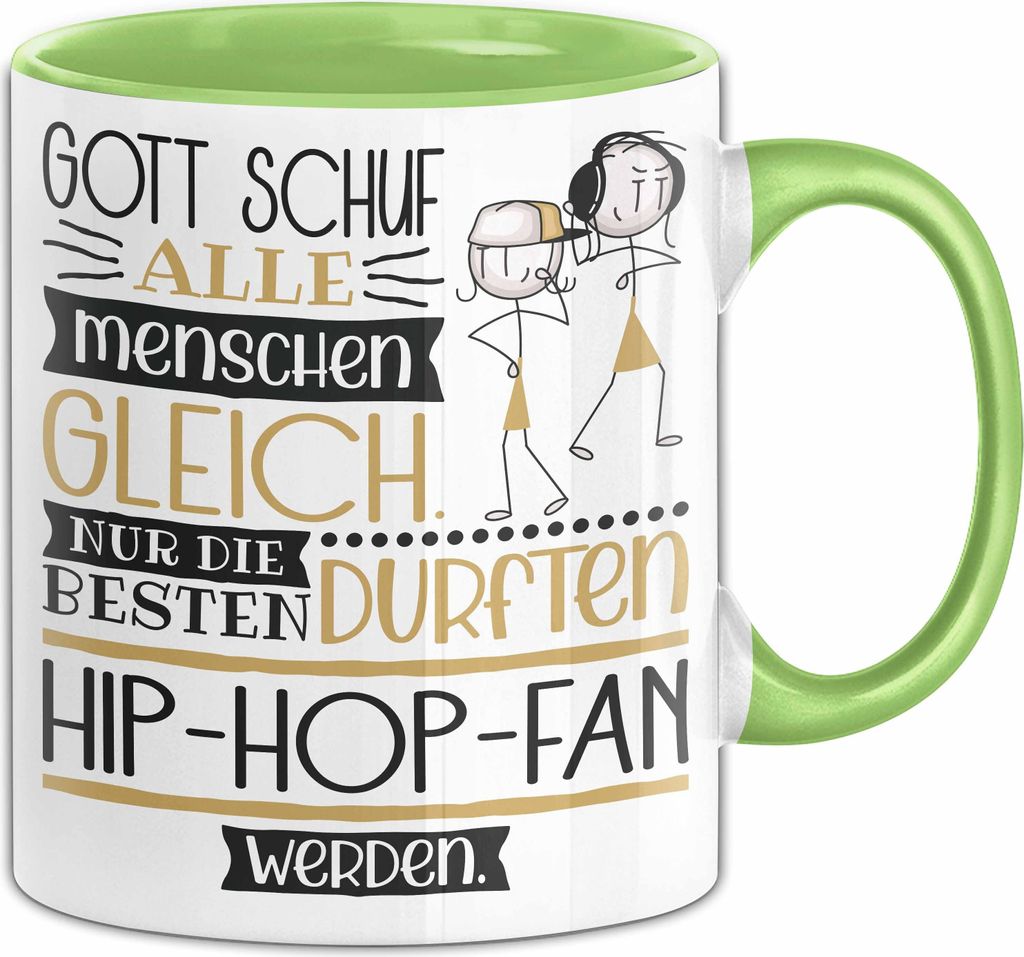 Hip-Hop-Fan Geschenk Becher Tasse Gott Schuf Alle Menschen Produktbild 