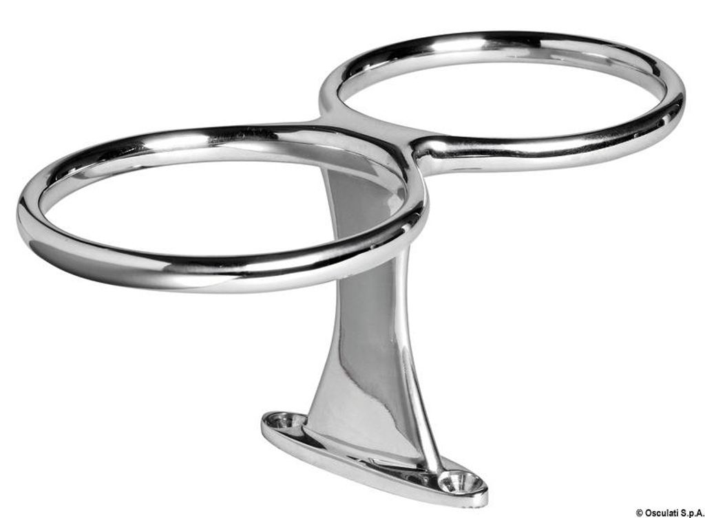 Glas-Halter doppelt AISI 316 m. Schrauben , 1 Stück