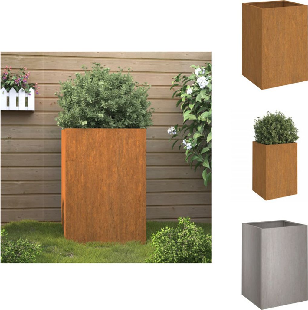vidaXL Pflanzkübel 42x38x75 cm Cortenstahl - Blumentöpfe & Pflanzgefäße