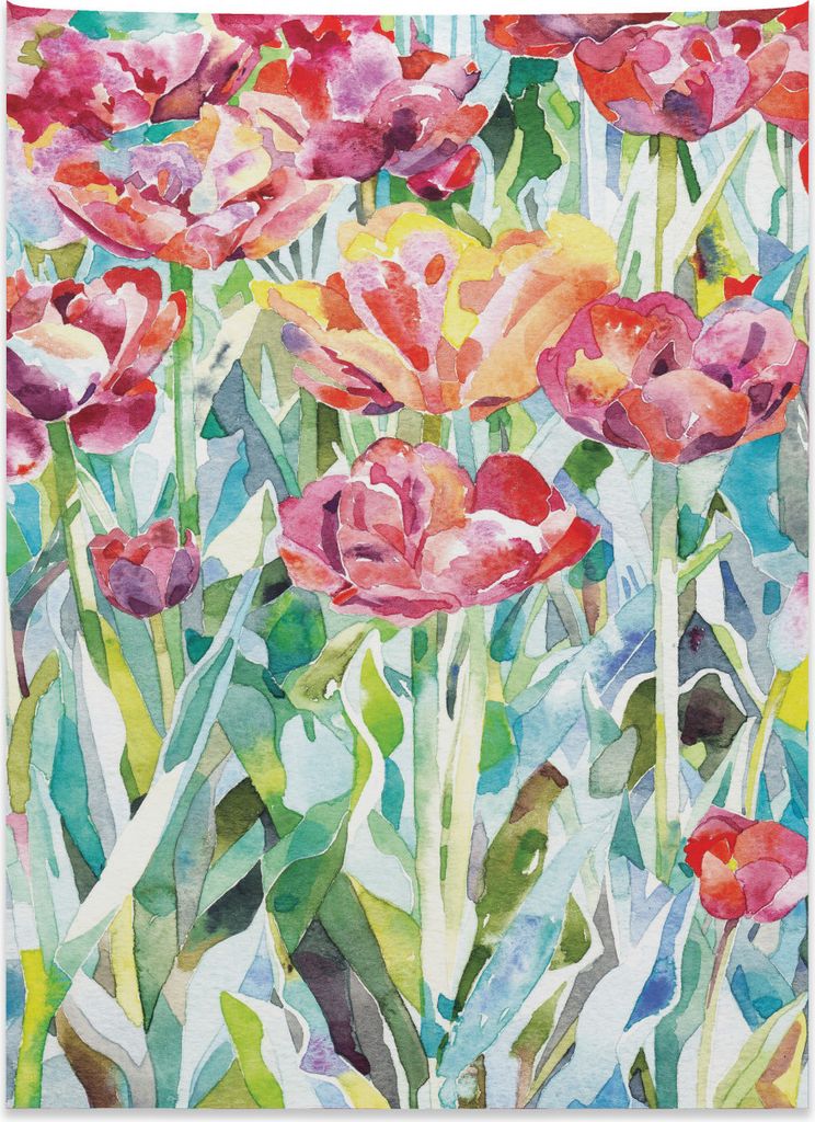 Abakuhaus Bunt Wandteppich, Sommer Frühling aus Weiches Mikrofaser Stoff Kein Verblassen Klare Farben Waschbar, 110 x 150 cm, Mehrfarbig