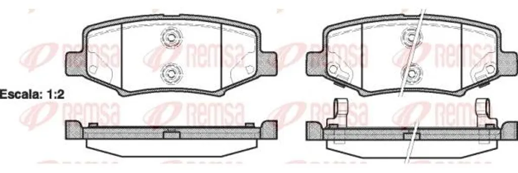 Plaquette de frein haute performance REMSA 68003776AA Jeep OE