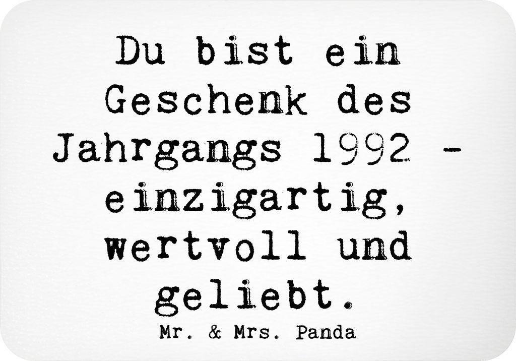 Mr. & Mrs. Panda magnet Spruch 1992 Geburtstag Geschenk - Weiß - Glückwünsche, Alter, zettelhalter, Kühlschrankmagnet, Happy Birthday, designma...
