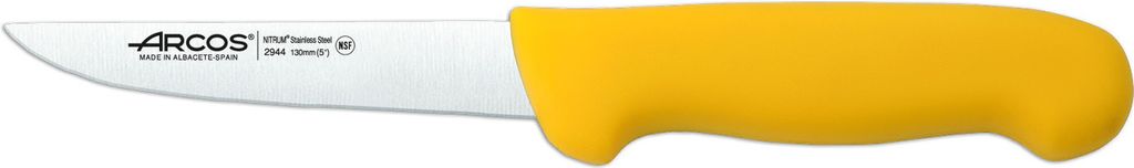 Ausbeinmesser Arcos Farbe - Prof 294400 in Edelstahl Nitrum und mango ergonomische gelbe Polypropylenklinge und 13 cm Klinge, Schaukasten