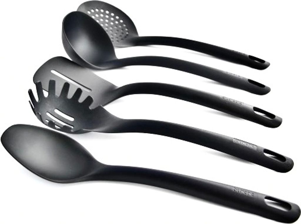 Set di accessori da cucina in nero – 5 pezzi, cucchiaio, Immagine del prodotto 
