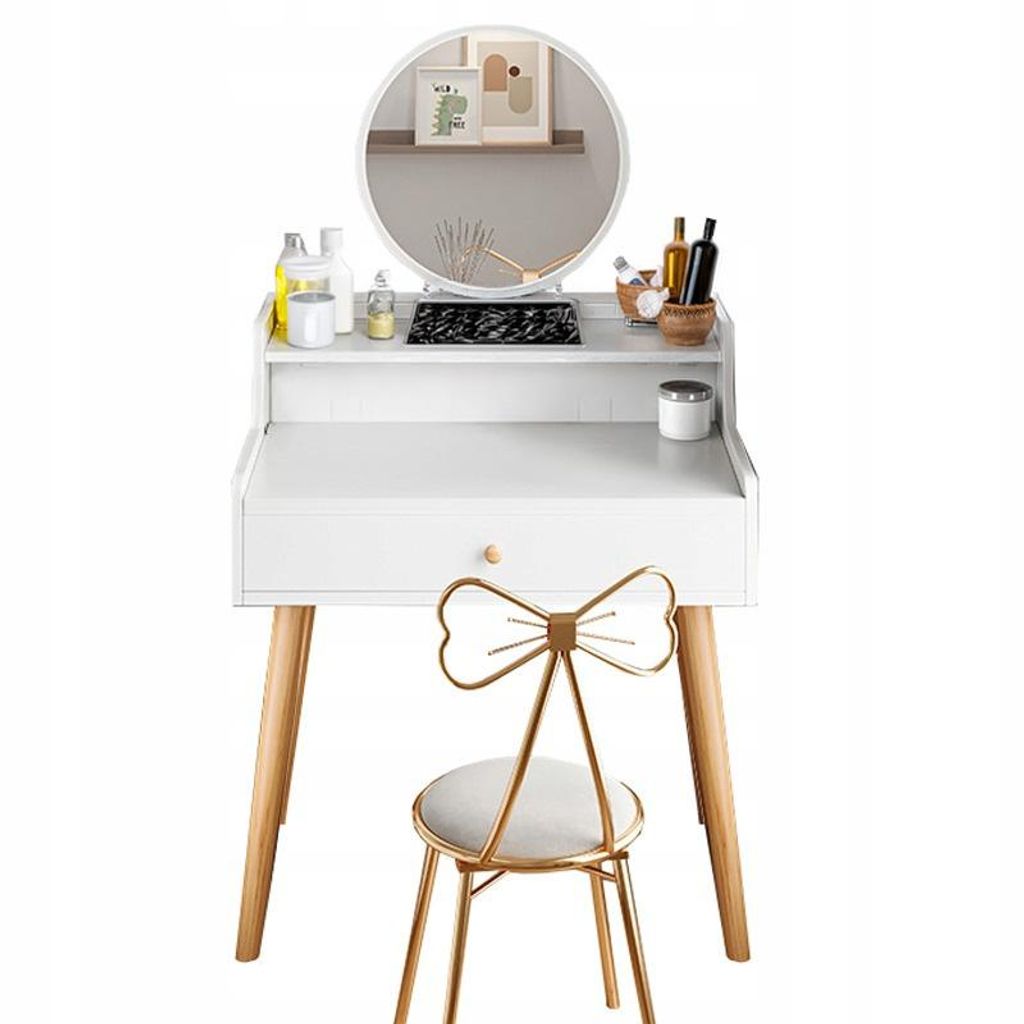 MAKE-UP MÁRNOSŤ SO ZRKADLOM BIELA ŠKANDINÁVSKY LOFT ŠTÝL Obrázok produktu 
