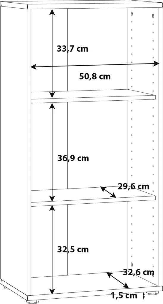 Meuble de rangement Tembi blanc 54cm, structure robuste et modulable