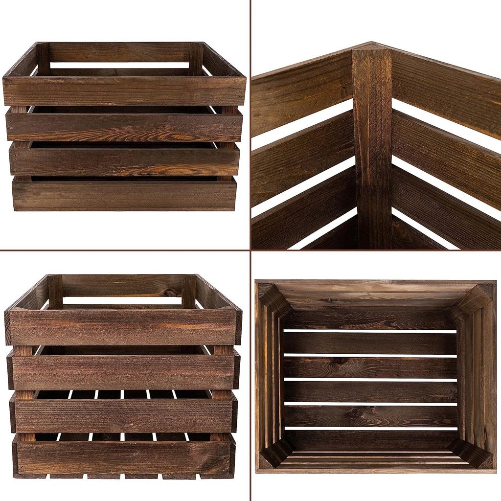 Creative Deco Cassetta in Legno Marrone VENGE 50x40x30 | Immagine del prodotto 