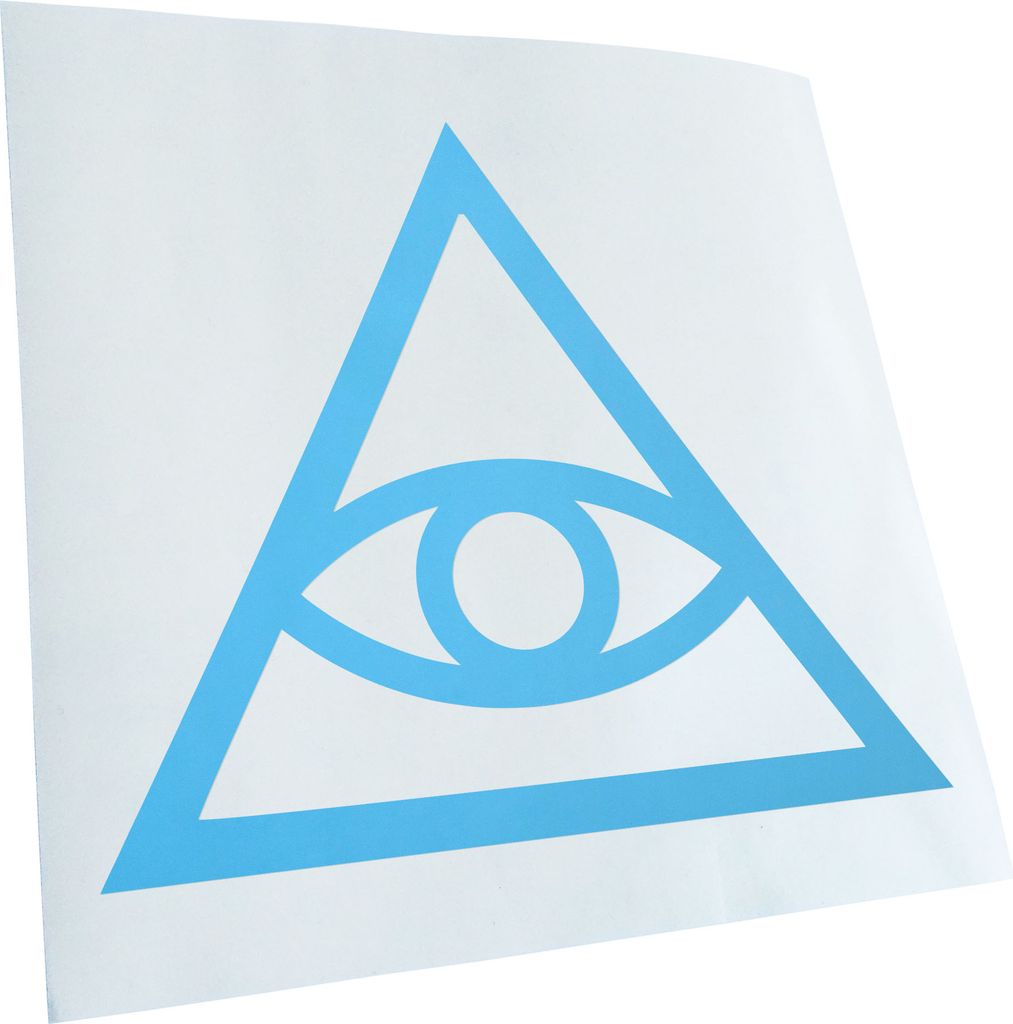 Kiwistar - Autoaufkleber - Auge der Vorsehung I - Lichtblau - 40x35cm - Aufkleber für Auto, Laptop, Fahrrad, LKW, Motorrad Mehrfarbig JDM Decal Ra...