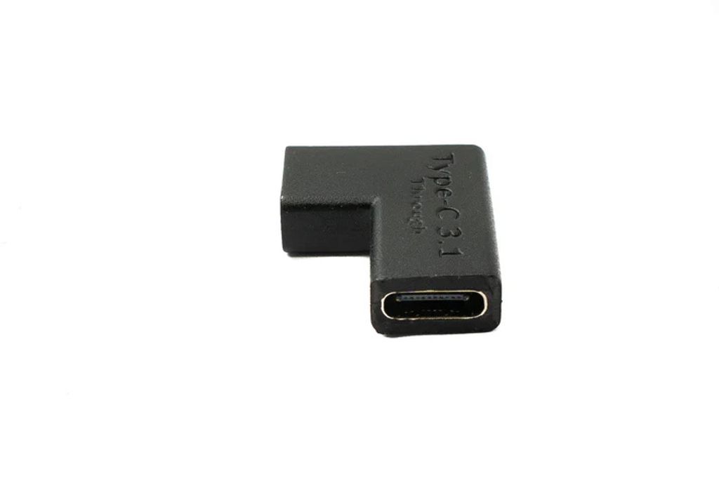 USB 3.1 Adapter Typ C Buchse zu Buchse Winkel Kabel in Schwarz