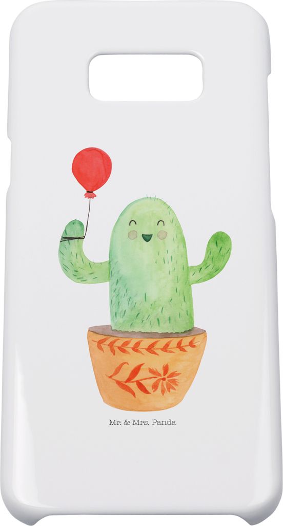Mr. & Mrs. Panda Samsung Galaxy S8 plus Handyhülle Kaktus Luftballon - Weiß - Geschenk, Hülle, Handy, Freund, Ausbildung, Case, Freundin, Cover,...
