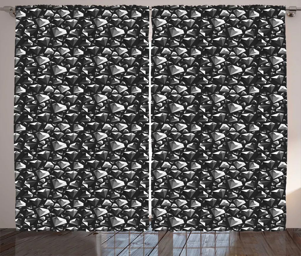 Rideau de chambre à fronces occultant léger motif diamant 280x225 cm