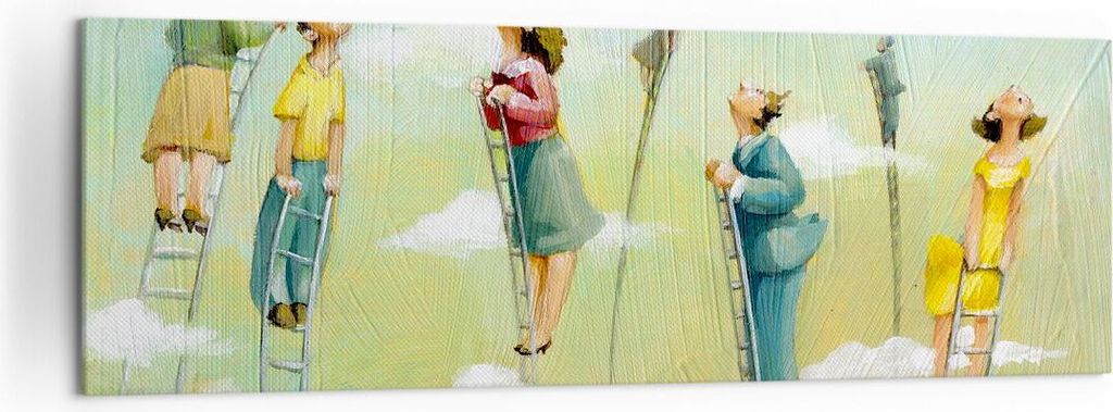 Bild auf Leinwand - Leinwandbild - Abstraktion modern - 160x50cm - Wand Bild - Wanddeko - Leinwanddruck - Bilder - Kunstdruck - Wanddekoration - Le...
