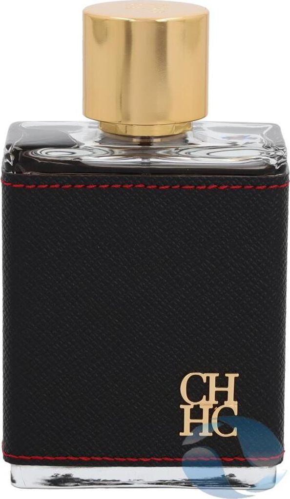 A close-up studio shot of a bottle of Carolina Herrera CH Men eau de Toilette.