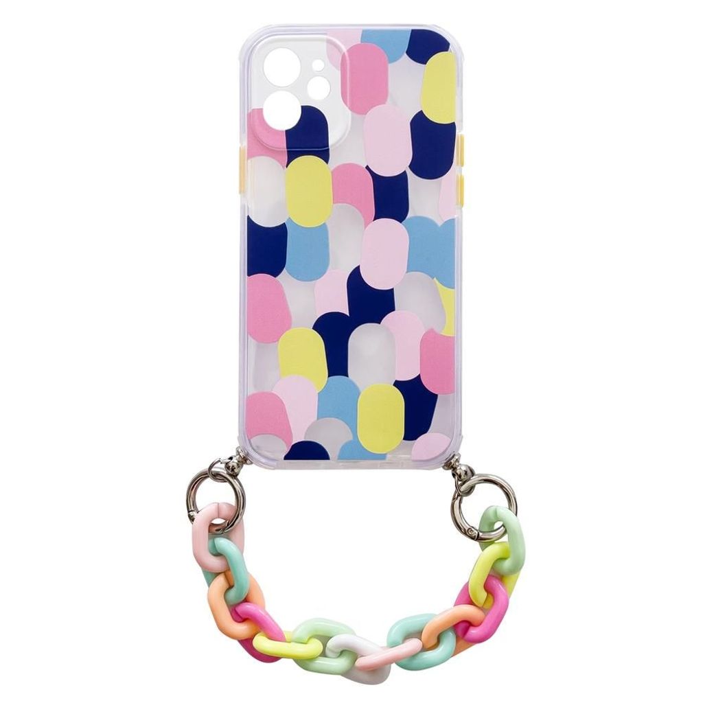 starfix Color Chain Gel Silikon-Hlle mit Kettenanhnger fr iPhone SE 2022 / SE 2020 / 8 / 7 Mehrfarbig (1)