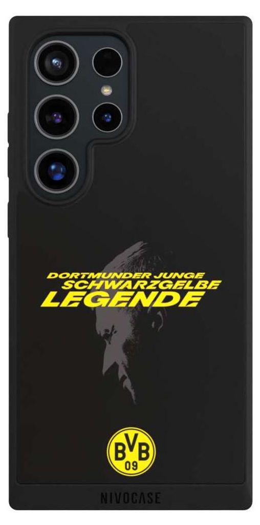 NIVOCASE Handyhülle für Samsung Galaxy S24 Ultra Hülle NIVOpure Case Schwarz BVB Borussia Dortmund Marco Reus