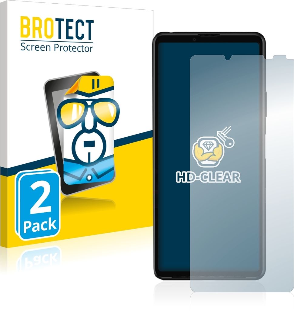 2x Für Sony Xperia 10 III / 10 III Lite Schutzfolie BROTECT Displayschutz Display Schutz Folie Klar Transparent
