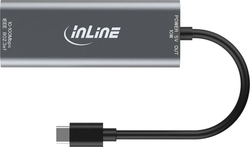 Adaptateur RJ45 USB-C InLine avec protection contre les surtensions Pro