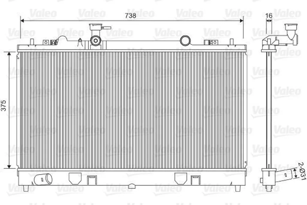 Stop Surchauffe Moteur : Radiateur Valeo 734410 pour 6 G, OE RF5C 15 200