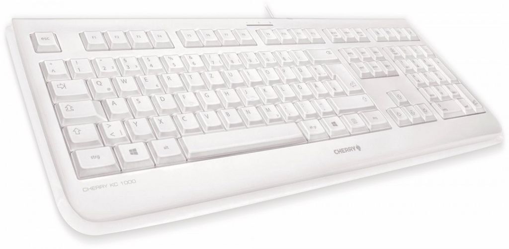 CHERRY KC 1068 - Tastatur - USB - QWERTZ - Deutsch - Grau, weiß