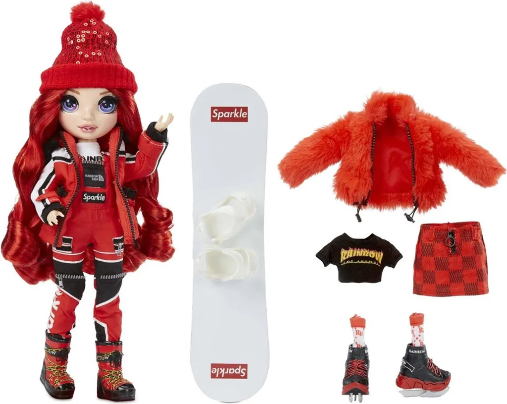 Poupée Rainbow High Ruby Anderson Hiver : Jouet Robuste et Multi-Accessoires - 3