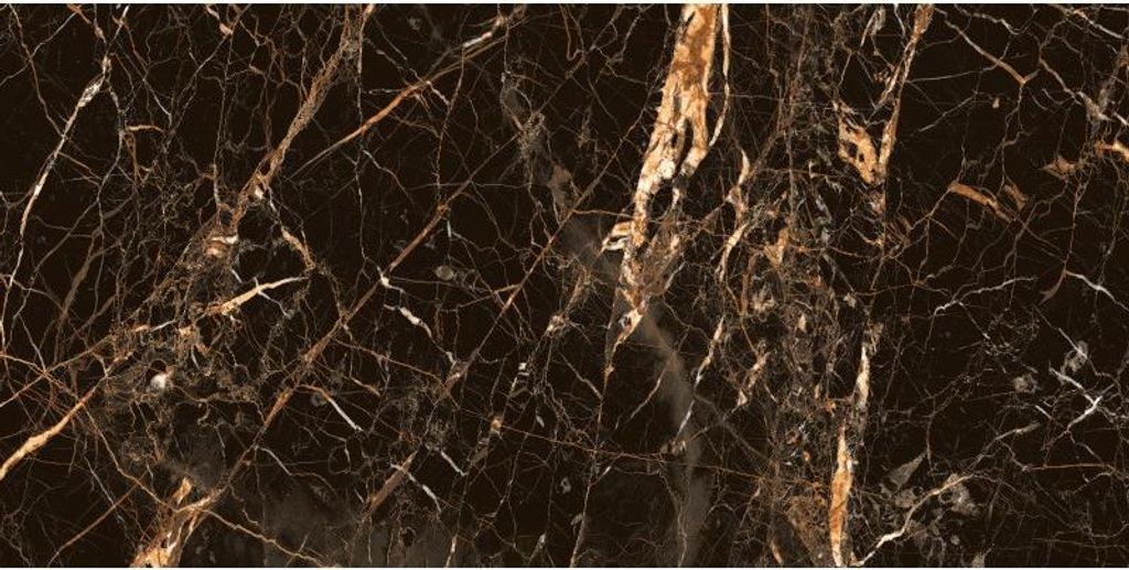 Fliese Feinsteinzeug Wand- und Bodenfliese HG Golden Black Produktbild 