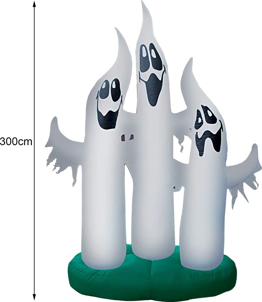 Geisterdekoration, wasserdicht, festlich, dekorativ, hell, Halloween, aufblasbar, leuchtend, gruselige Geisterdekoration für Zuhause und Hof