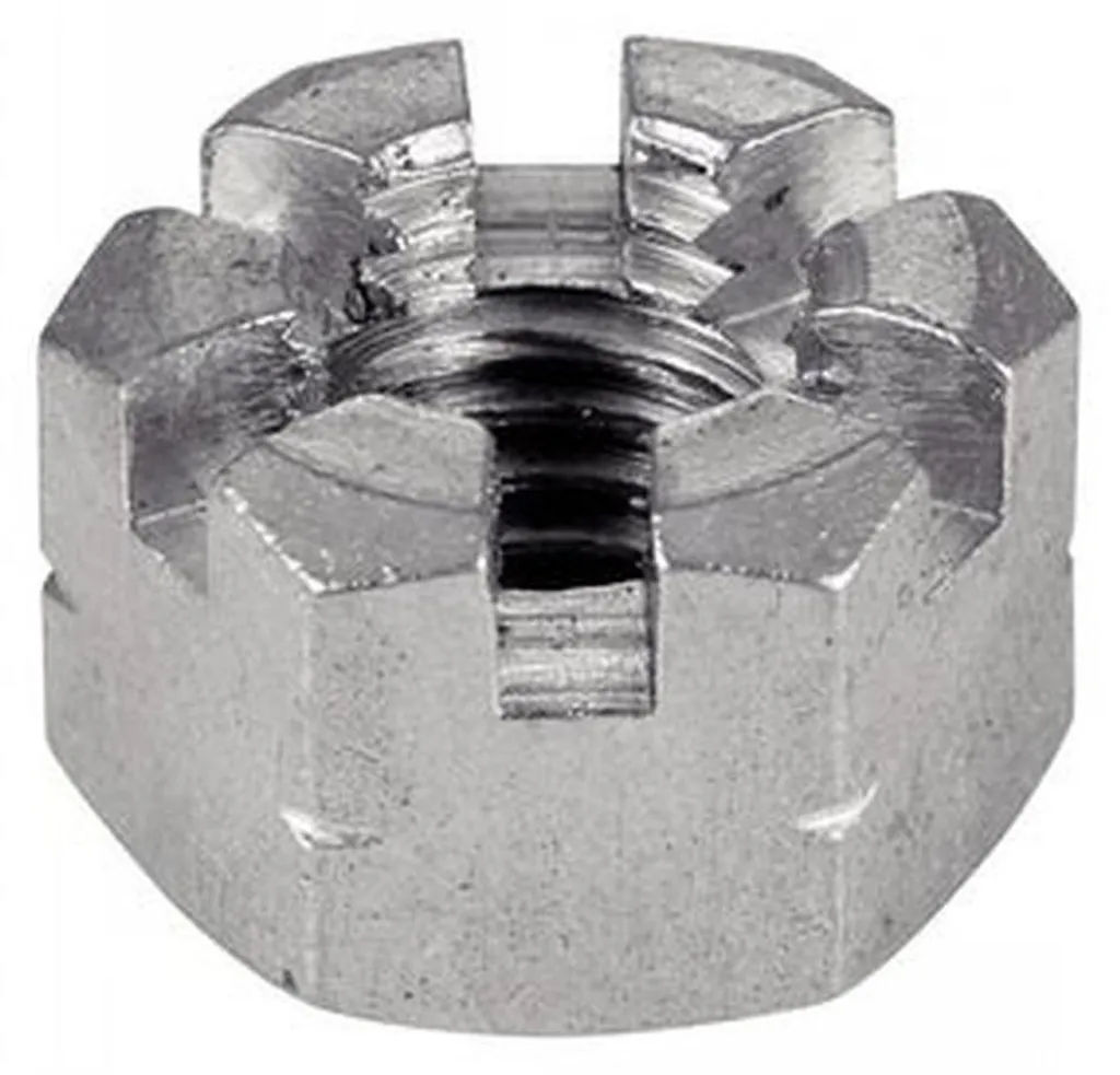 Écrous à Créneaux M10 Inox A4 pour Arbres Rotatifs et Moyeux de Roue