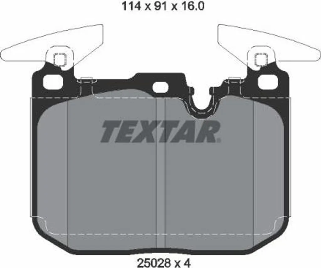 Textar 2502807 Jeu de Plaquettes de Frein à Disque OE 34106872334