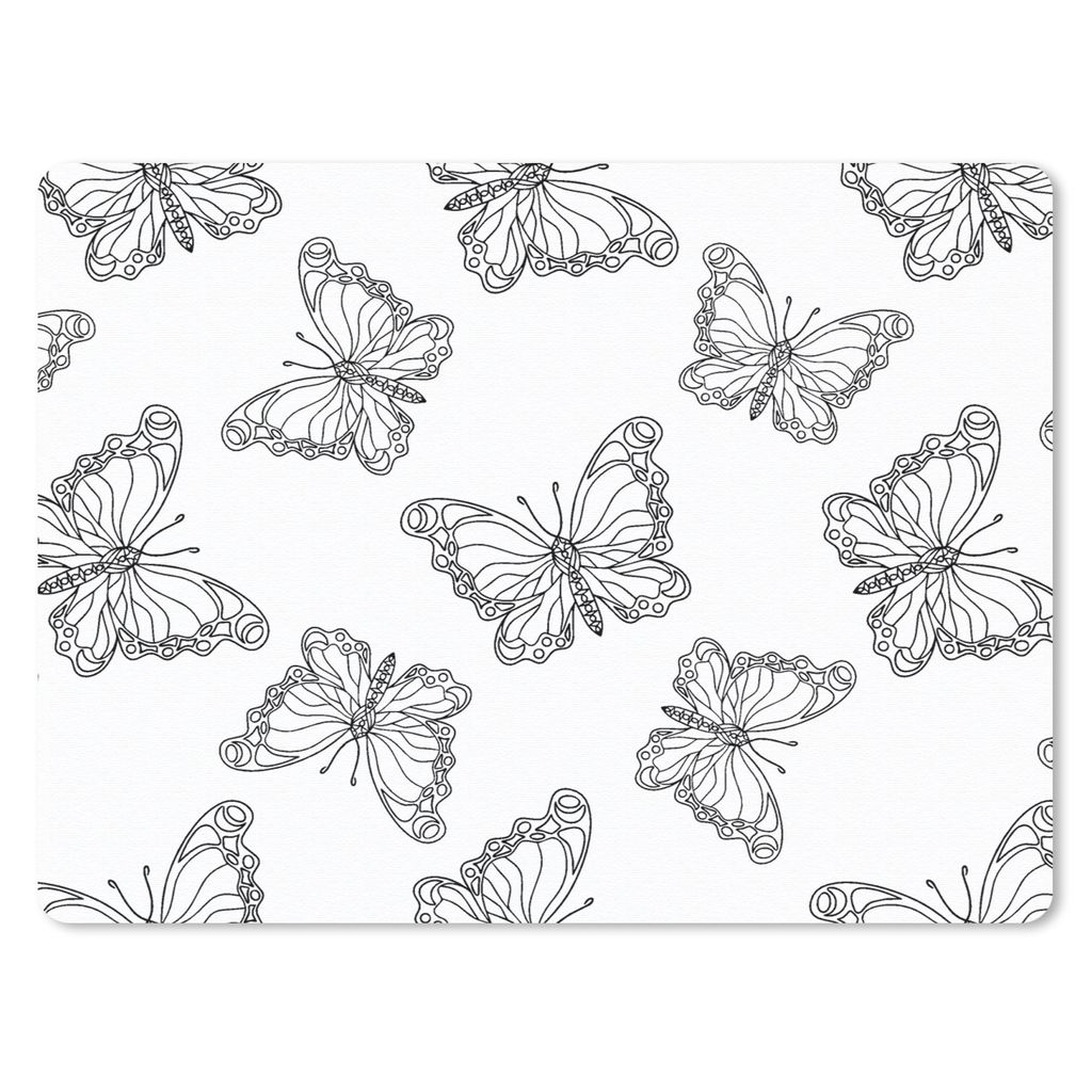 MuchoWow® Mauspad Mousepad Schmetterlinge - Muster - Produktbild 