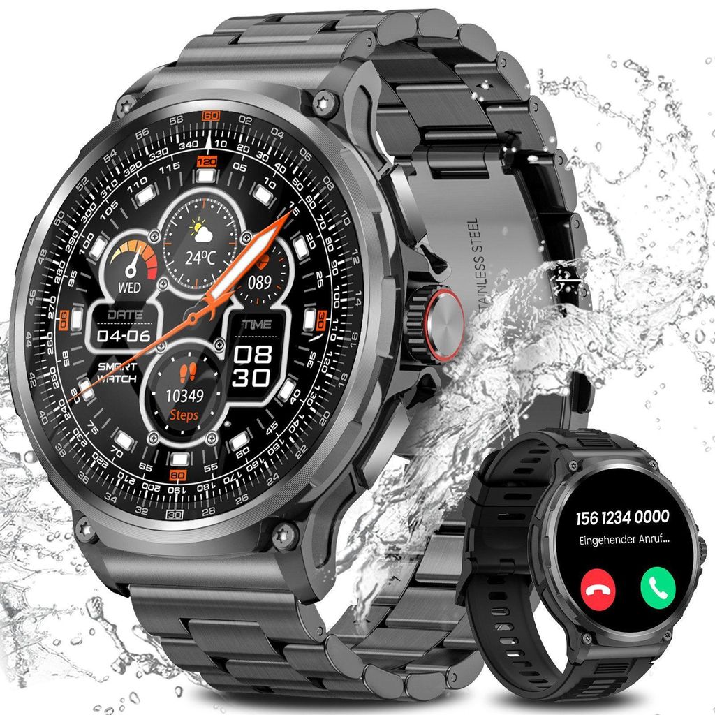 1000mAh Smartwatch Herren Militärqualität mit Produktbild 