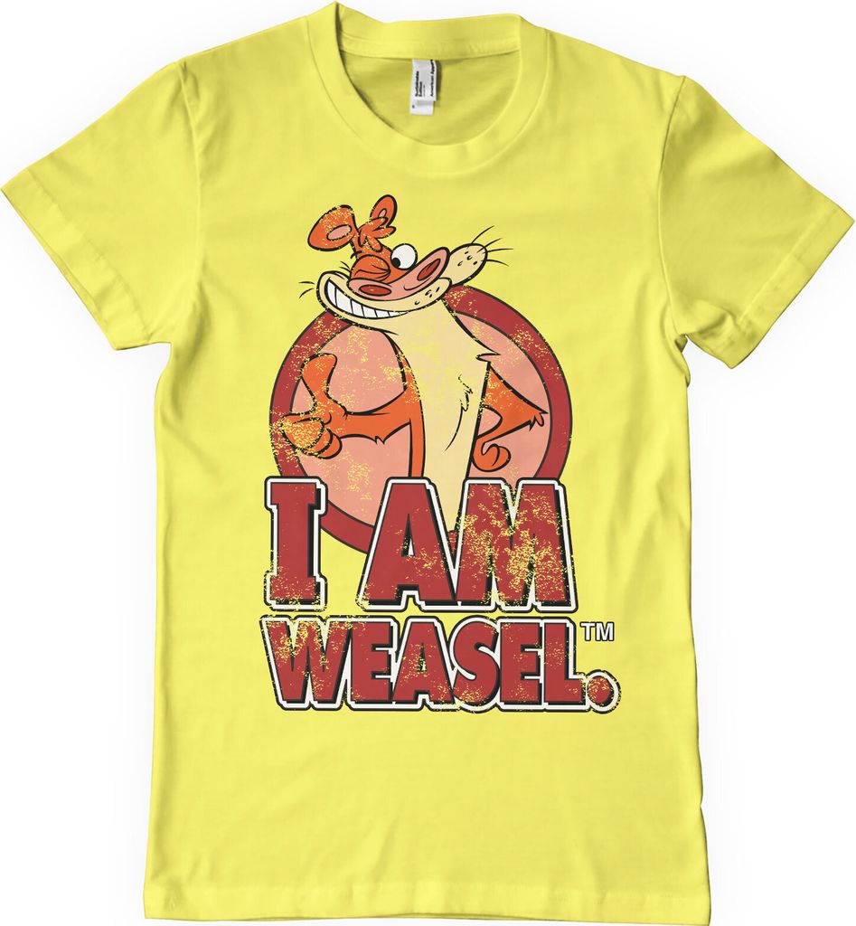 I Am Weasel T-Shirt - X-Large - Yellow