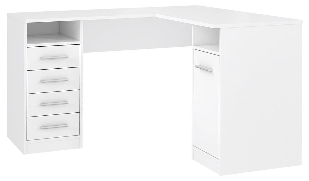 home24 Eckschreibtisch - Weiß Produktbild 
