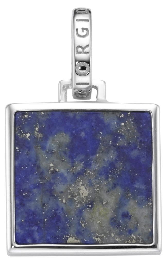 Anhänger Giorgio Martello Milano schwarzer Achat, Tigerauge oder Lapis Silber 925 Blau 3 cm